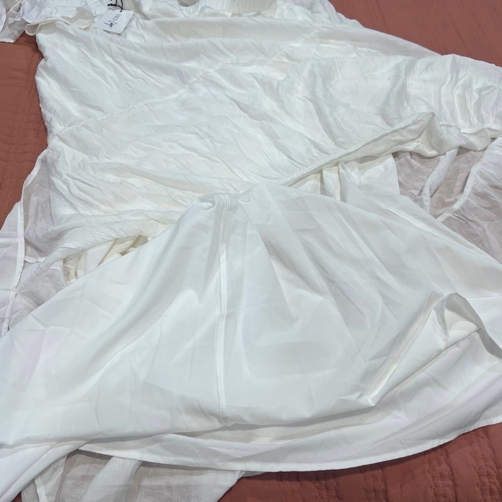 Vici White Flutter Sleeve Maxi Sundress XL - Picture 5 of 7